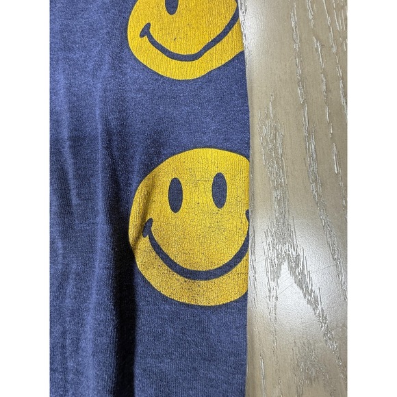 Aviator Nation Sweatpants Womens Blue Fleece Smiley Face Graphic Joggers - Picture 4 of 11